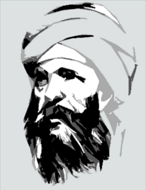 Portrait sketch of Ghazali