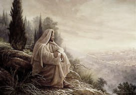 Jesus fasting in the wilderness